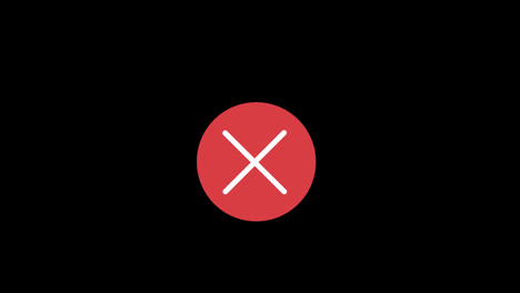 Check-Mark-and-Close-Icon-cross-sign-red-x-cross-loop-animation-video-with-alpha-channel